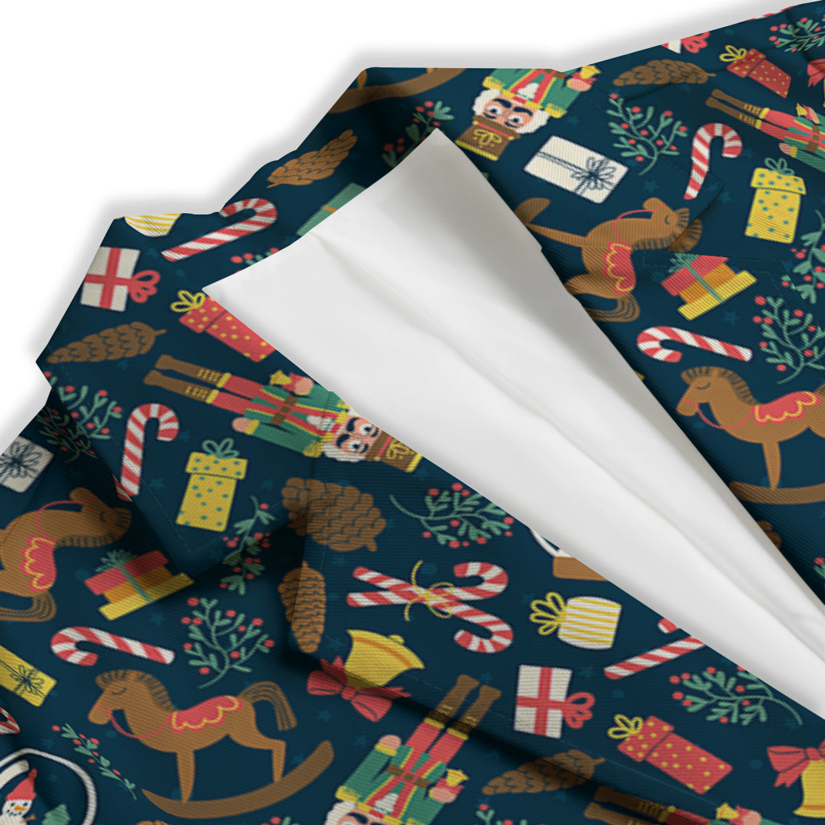 Decorations Christmas Print Pattern Women's Blazer-grizzshop
