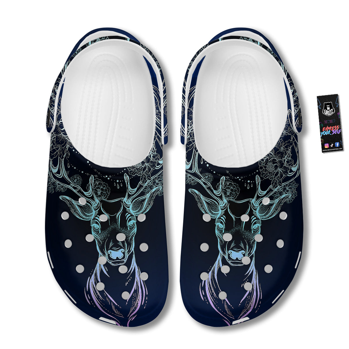 Deer Bohemian Spiritual Print Clog-grizzshop