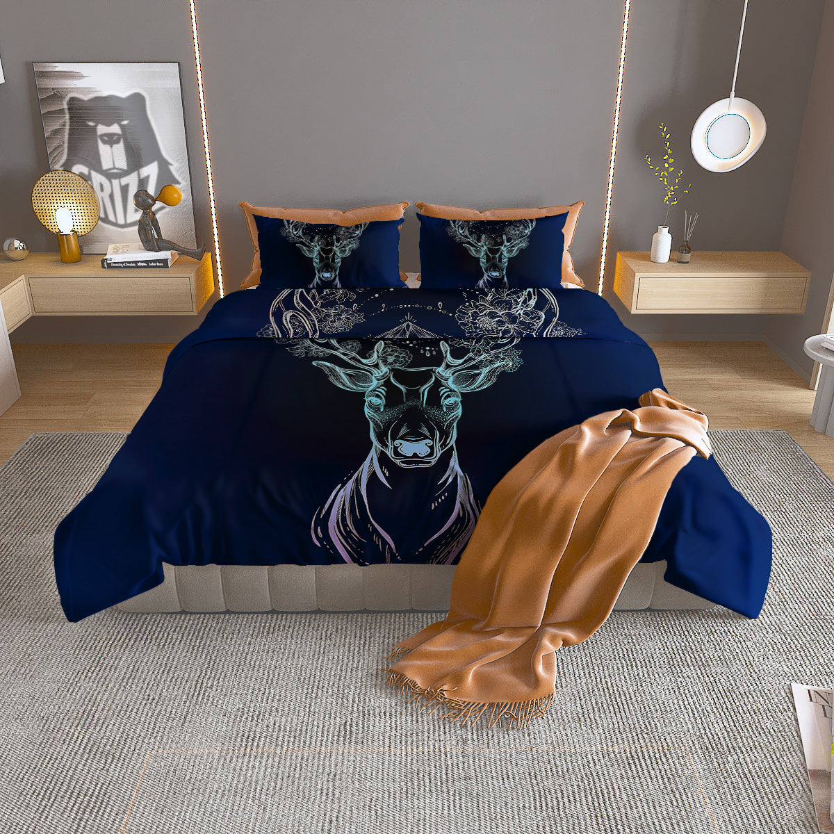 Ethnic Egyptian Print Pattern Duvet Cover Bedding Set