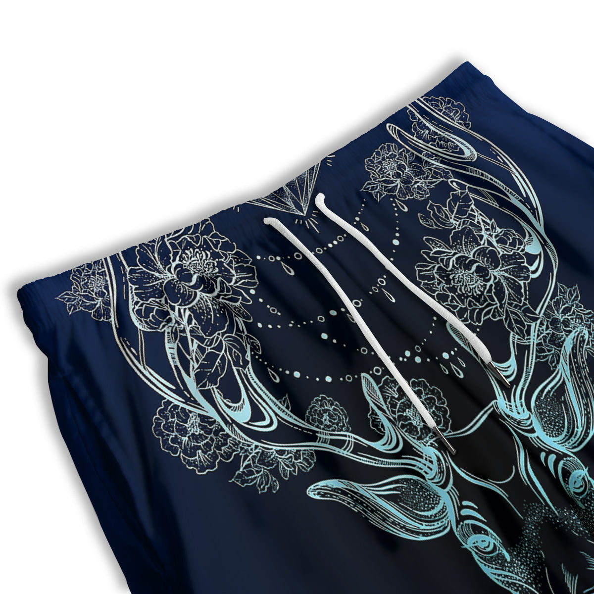 Deer Bohemian Spiritual Print Men's Athletic Shorts