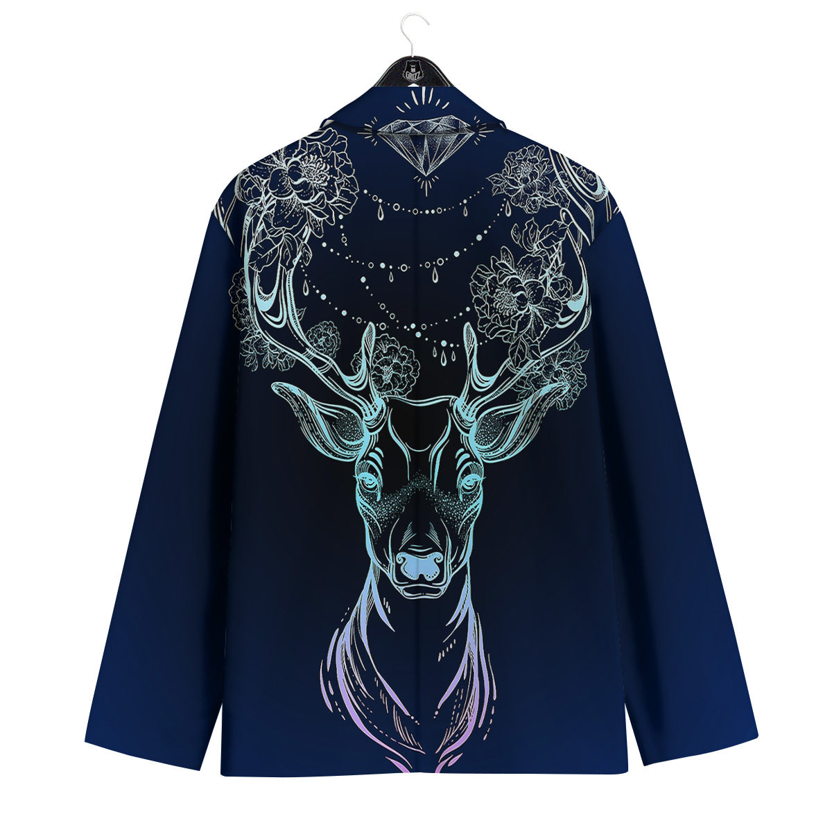 Deer Bohemian Spiritual Print Men's Sport Coat-grizzshop