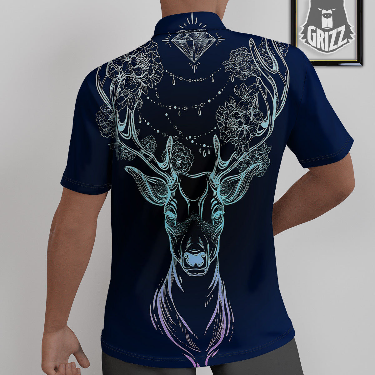 Deer Bohemian Spiritual Print Untucked Shirts-grizzshop