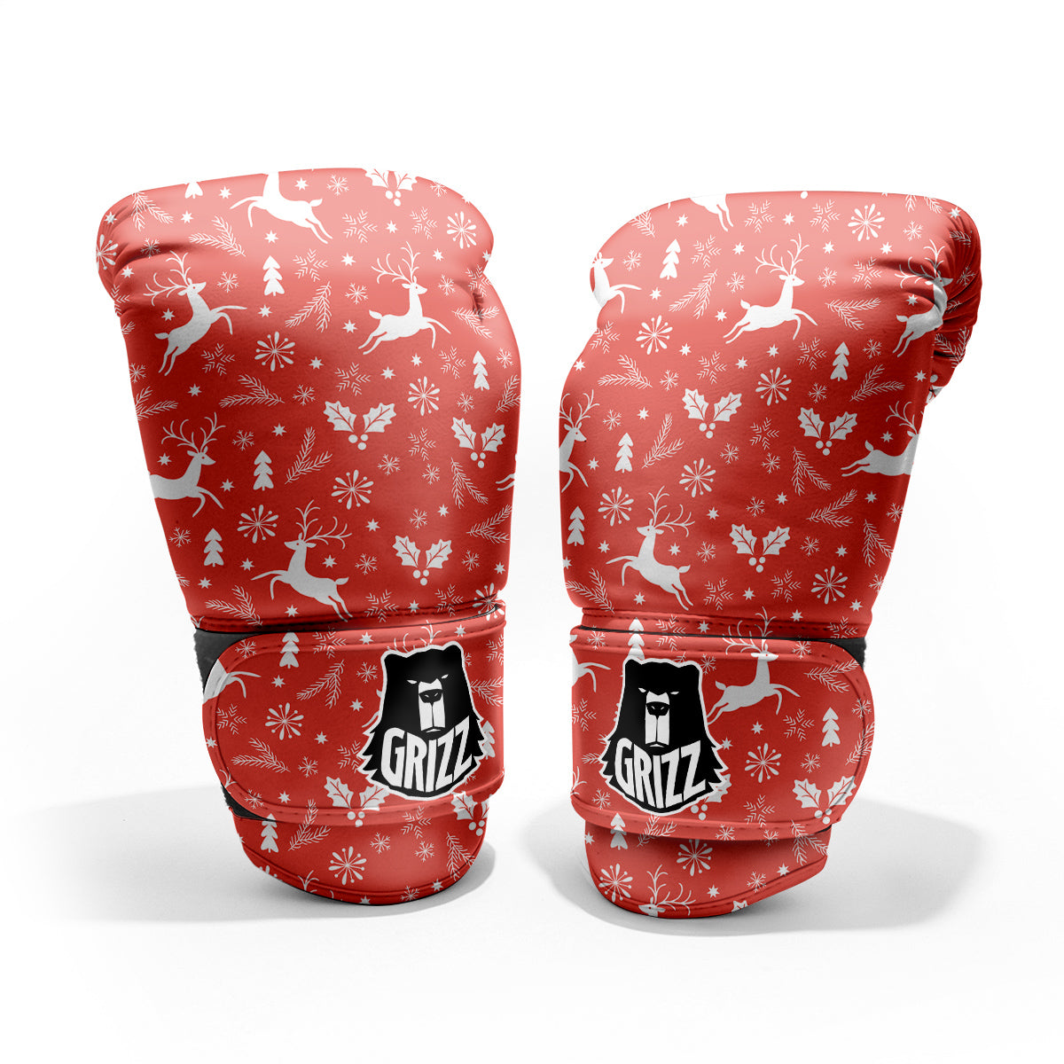 Deer Christmas Print Pattern Pro Boxing Glove