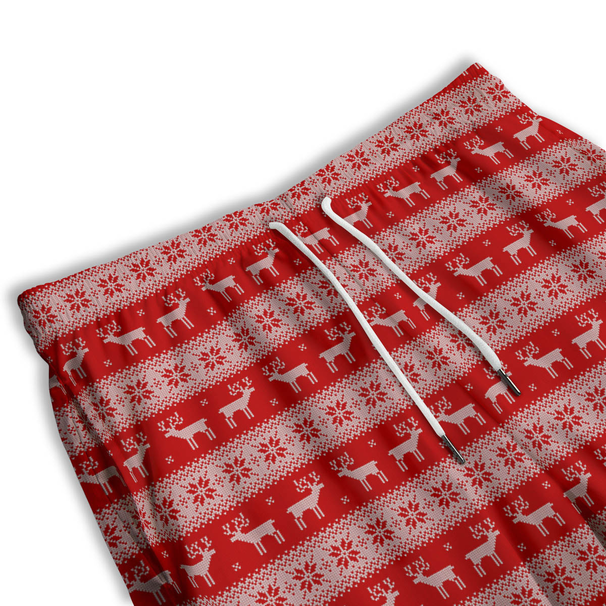 Deer Knitted Christmas Print Pattern Men's Athletic Shorts