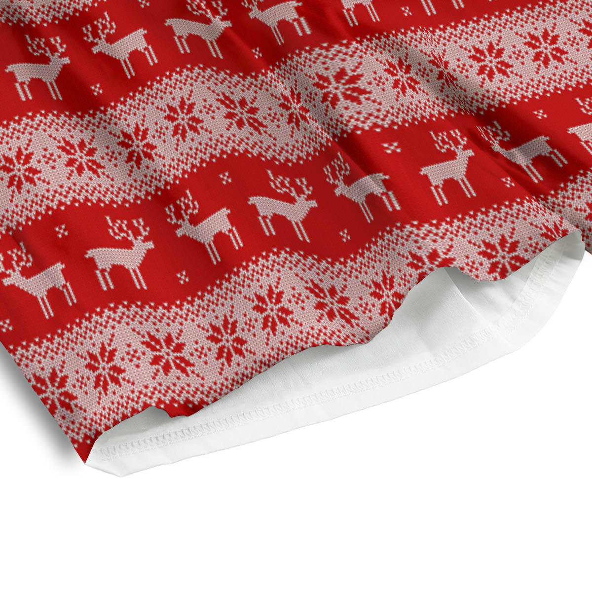 Deer Knitted Christmas Print Pattern Men's Athletic Shorts