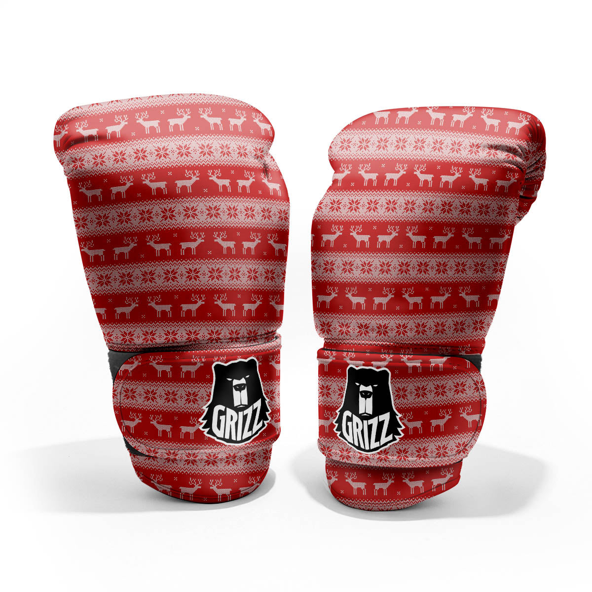 Deer Knitted Christmas Print Pattern Pro Boxing Glove