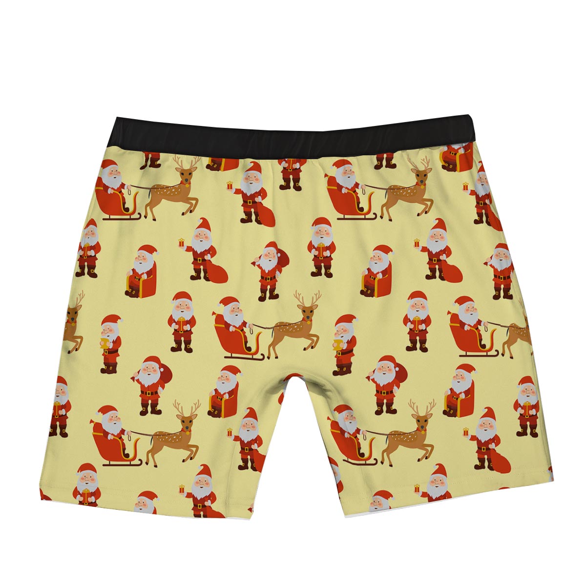 Deer Santa Claus Print Pattern Boxer Briefs-grizzshop