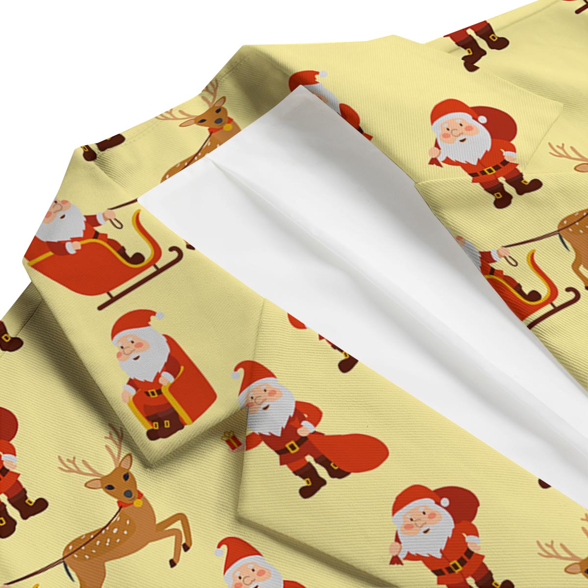 Deer Santa Claus Print Pattern Men's Blazer-grizzshop