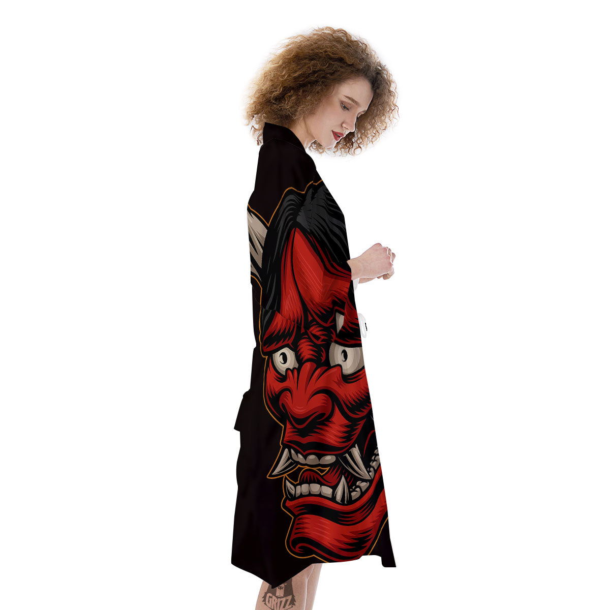 Demon Japanese Print Kimono-grizzshop