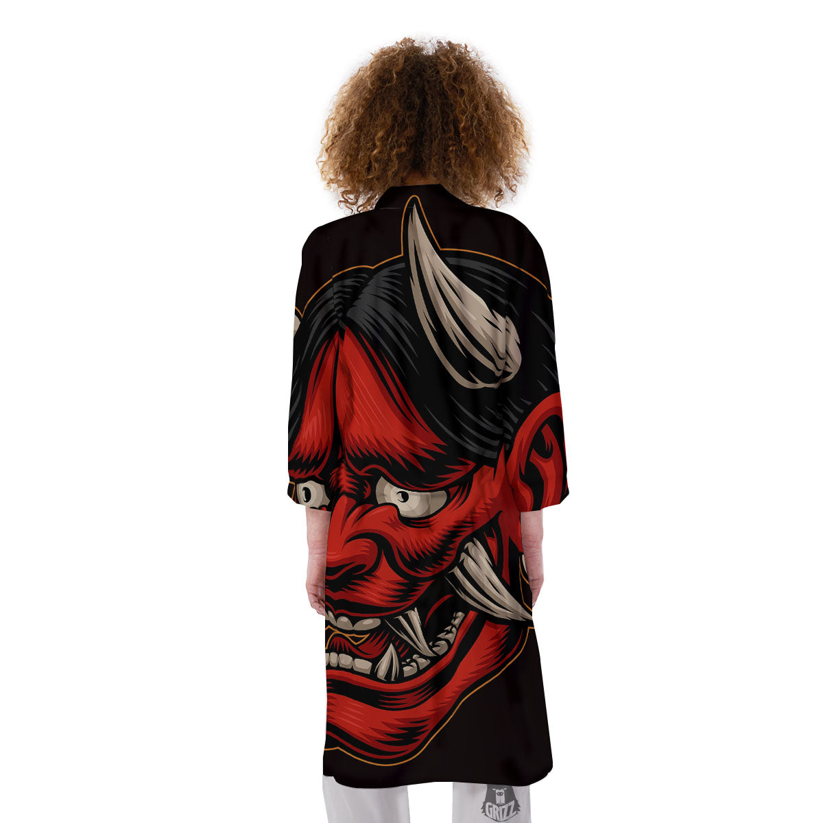 Demon Japanese Print Kimono-grizzshop