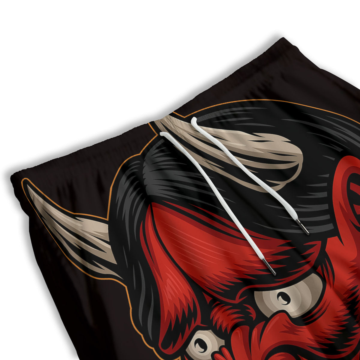 Demon Japanese Print Men's Athletic Shorts