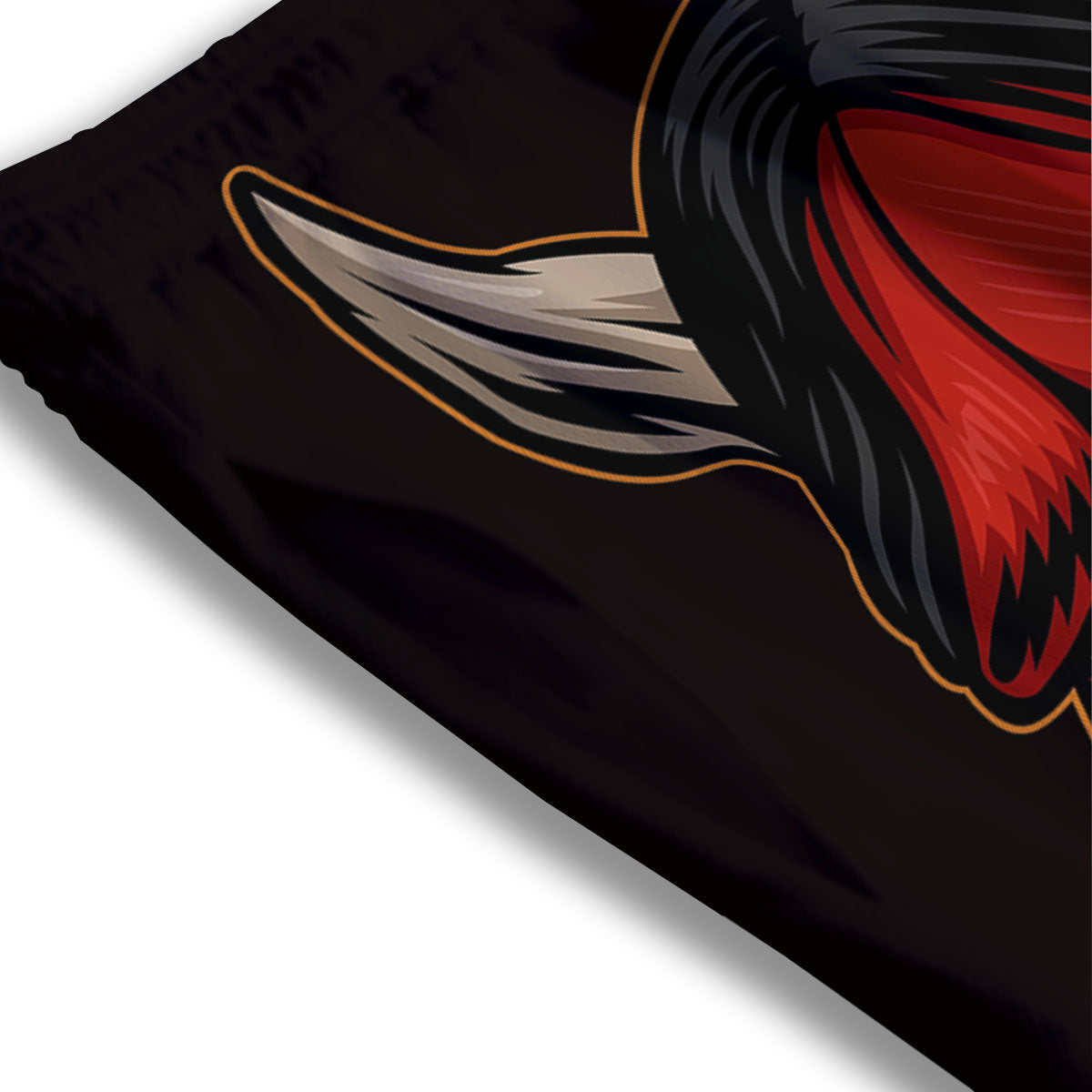 Demon Japanese Print Mesh Shorts