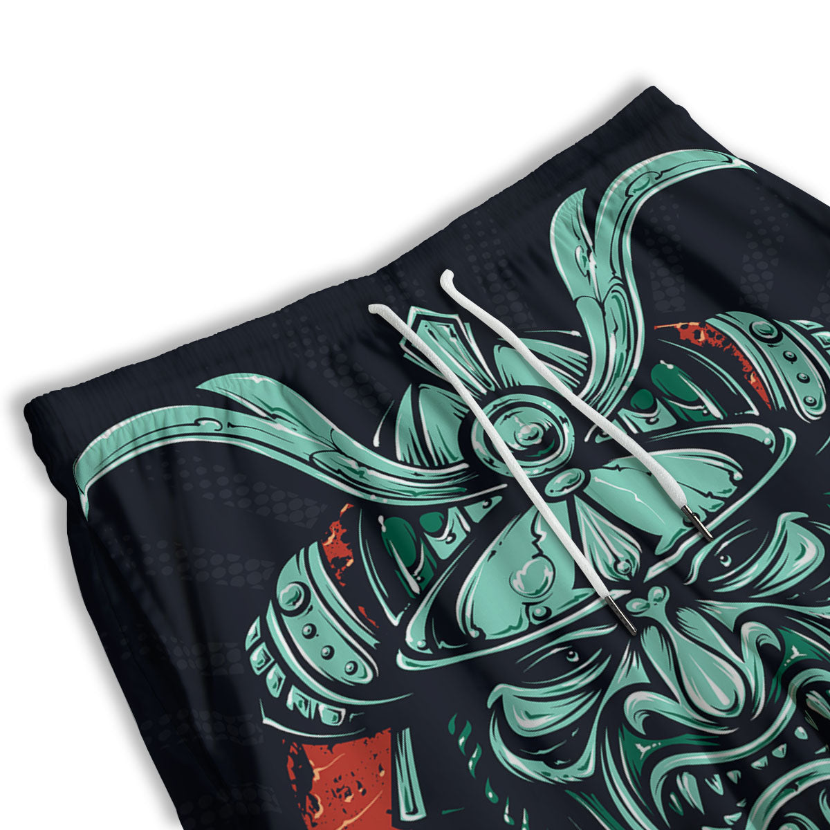 Demon Mask Japanese Print Men's Athletic Shorts