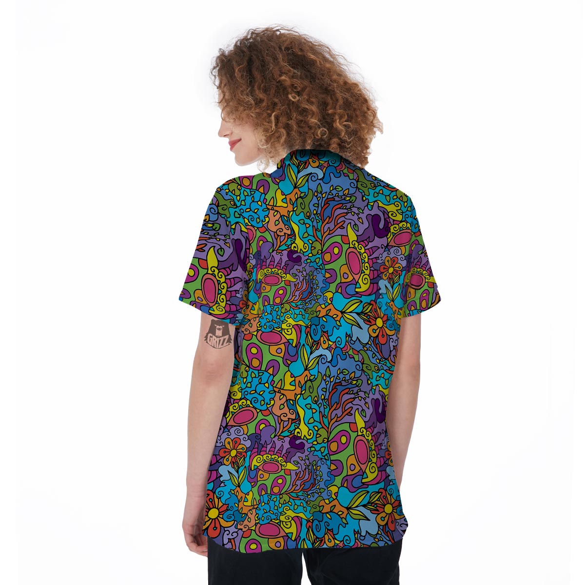 Demon Psychedelic Women's Golf Shirts-grizzshop
