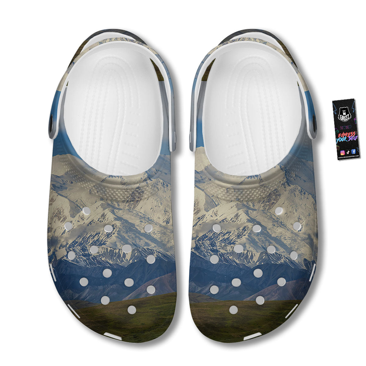 Denali Mountain Print Clog-grizzshop