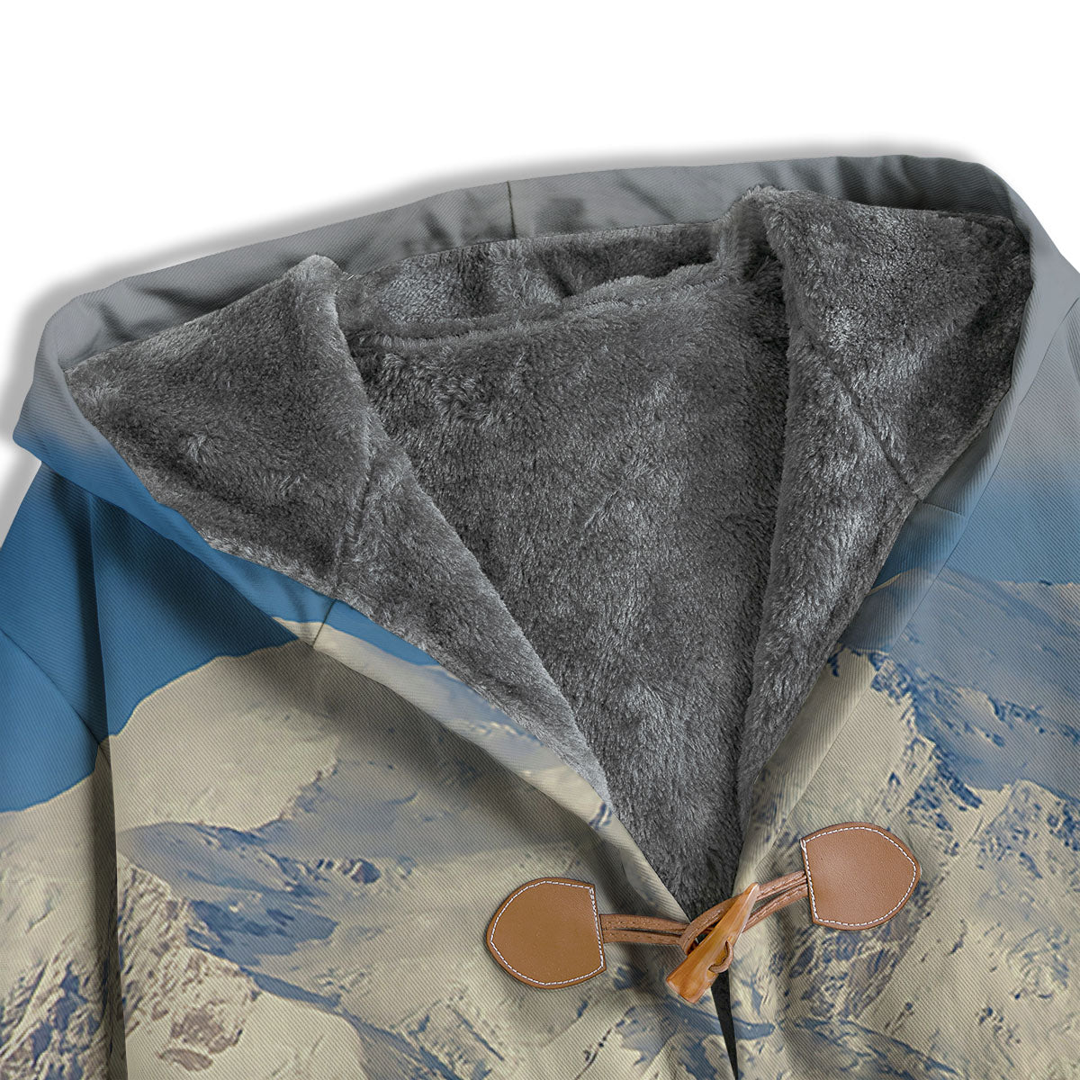 Denali Mountain Print Men's Windbreaker Jacket-grizzshop