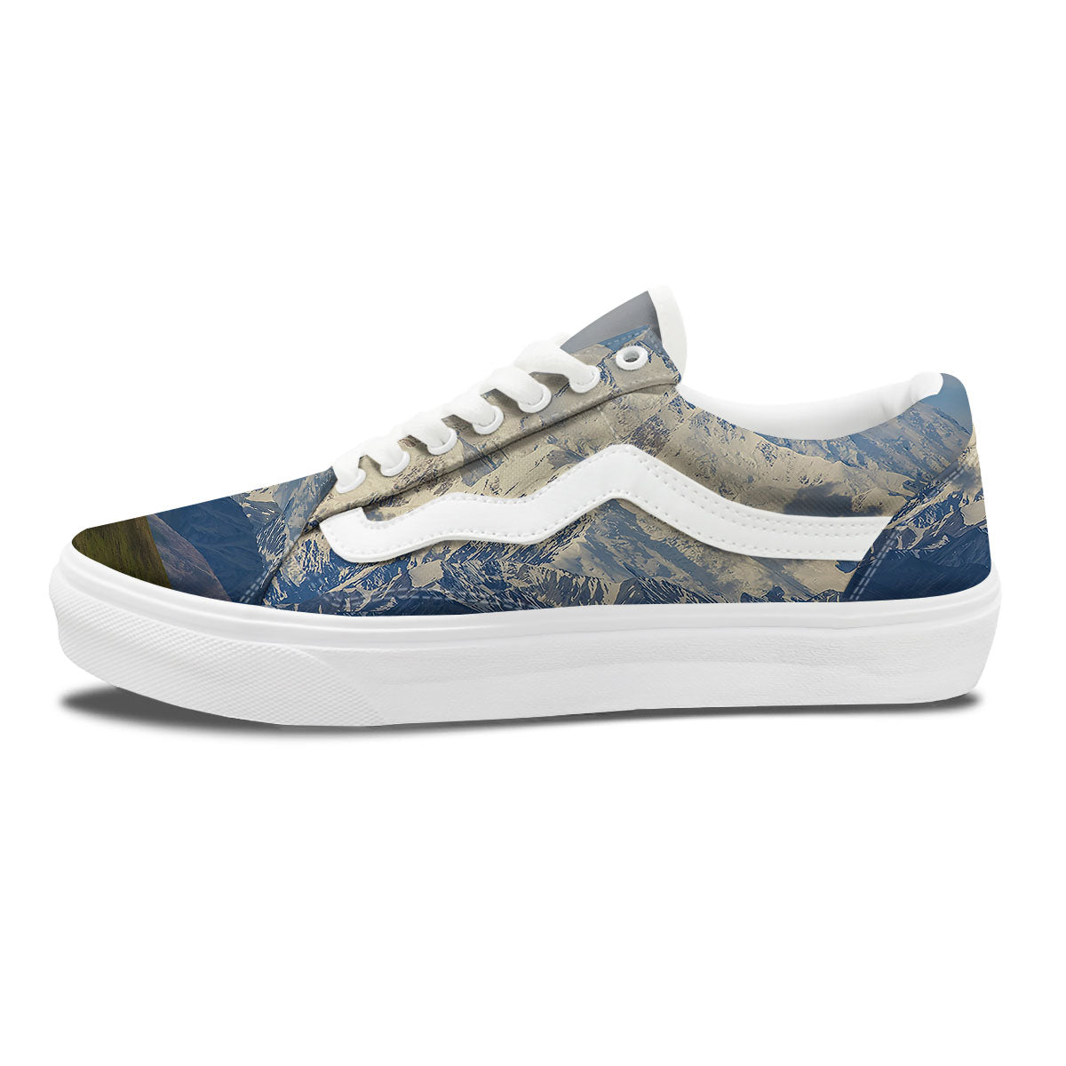 Denali Mountain Print Skate Shoes-grizzshop