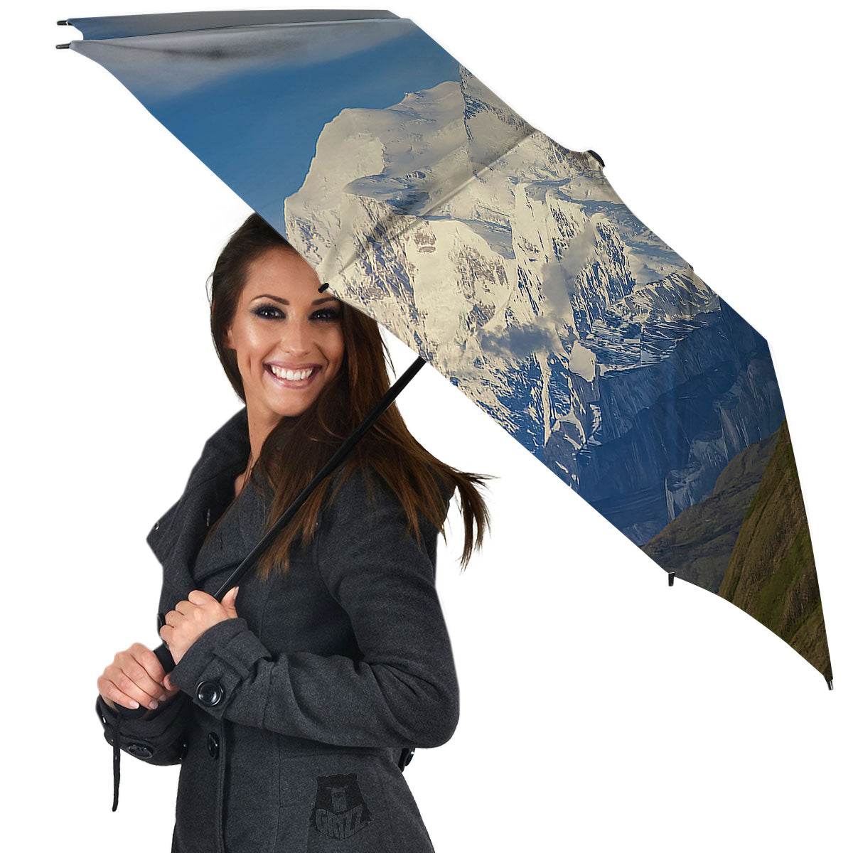 Denali Mountain Print Umbrella-grizzshop