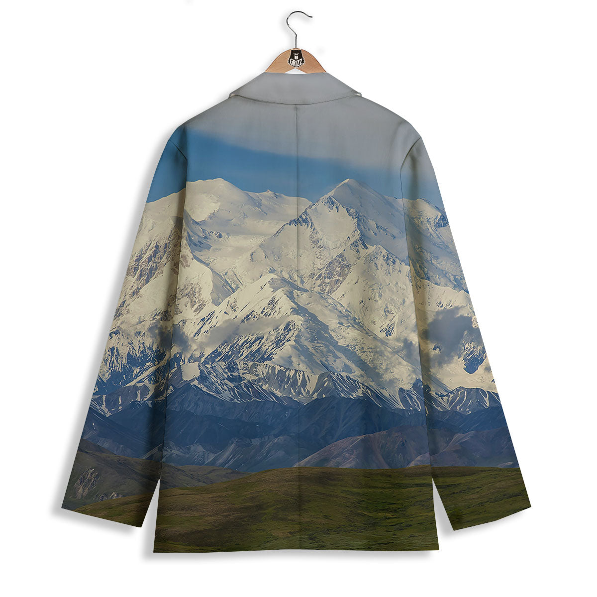 Denali Mountain Print Women's Blazer-grizzshop
