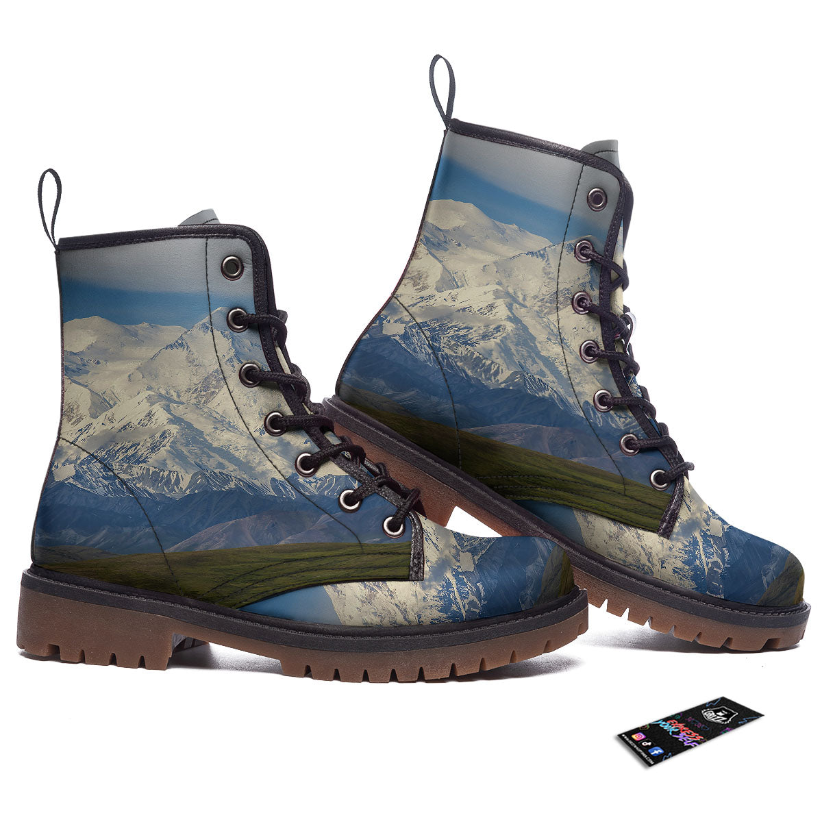 Denali Mountain Print Work Boots-grizzshop