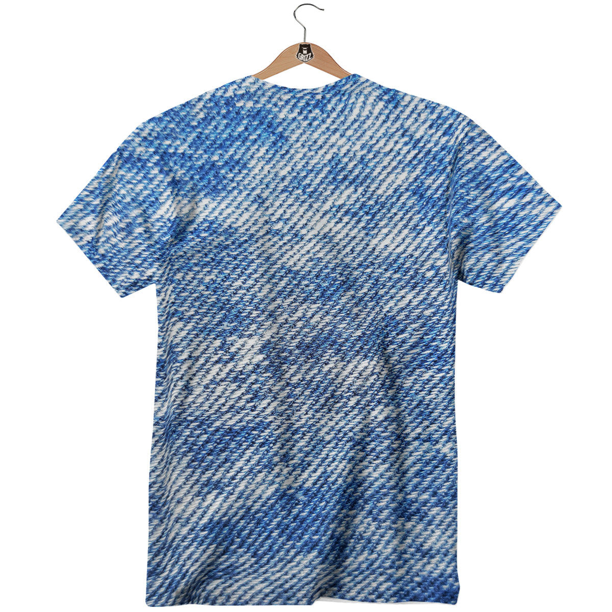 Denim Jeans Acid Wash Print Pattern T-Shirt-grizzshop