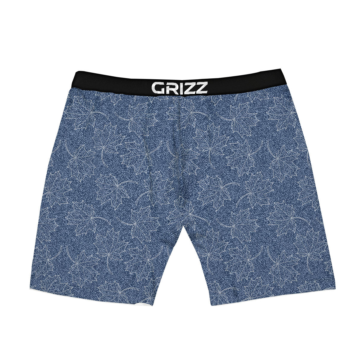 Denim Jeans Maple Leaf Print Pattern Boxer Briefs-grizzshop