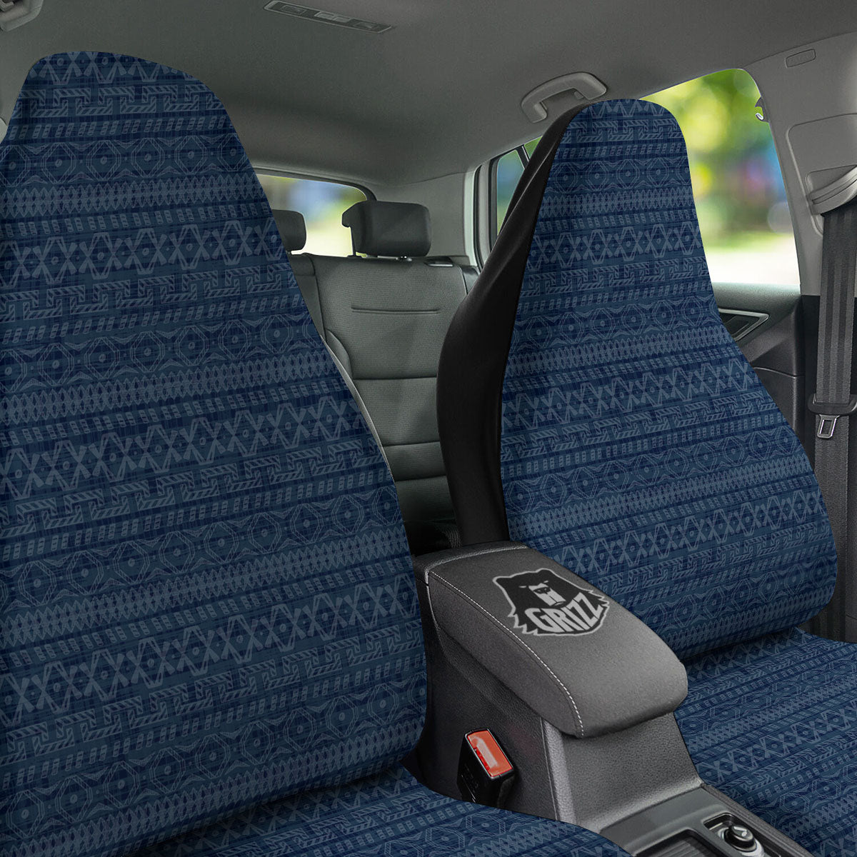 Denim Jeans Native Print Pattern Car Seat Covers-grizzshop