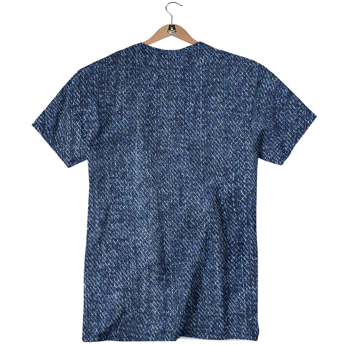 Denim Jeans Navy Blue Print T-Shirt-grizzshop