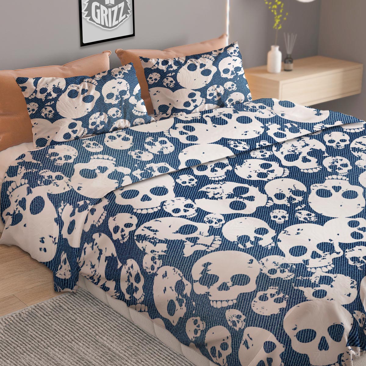 Cow Cartoon Watercolor Print Pattern Duvet Cover Bedding Set