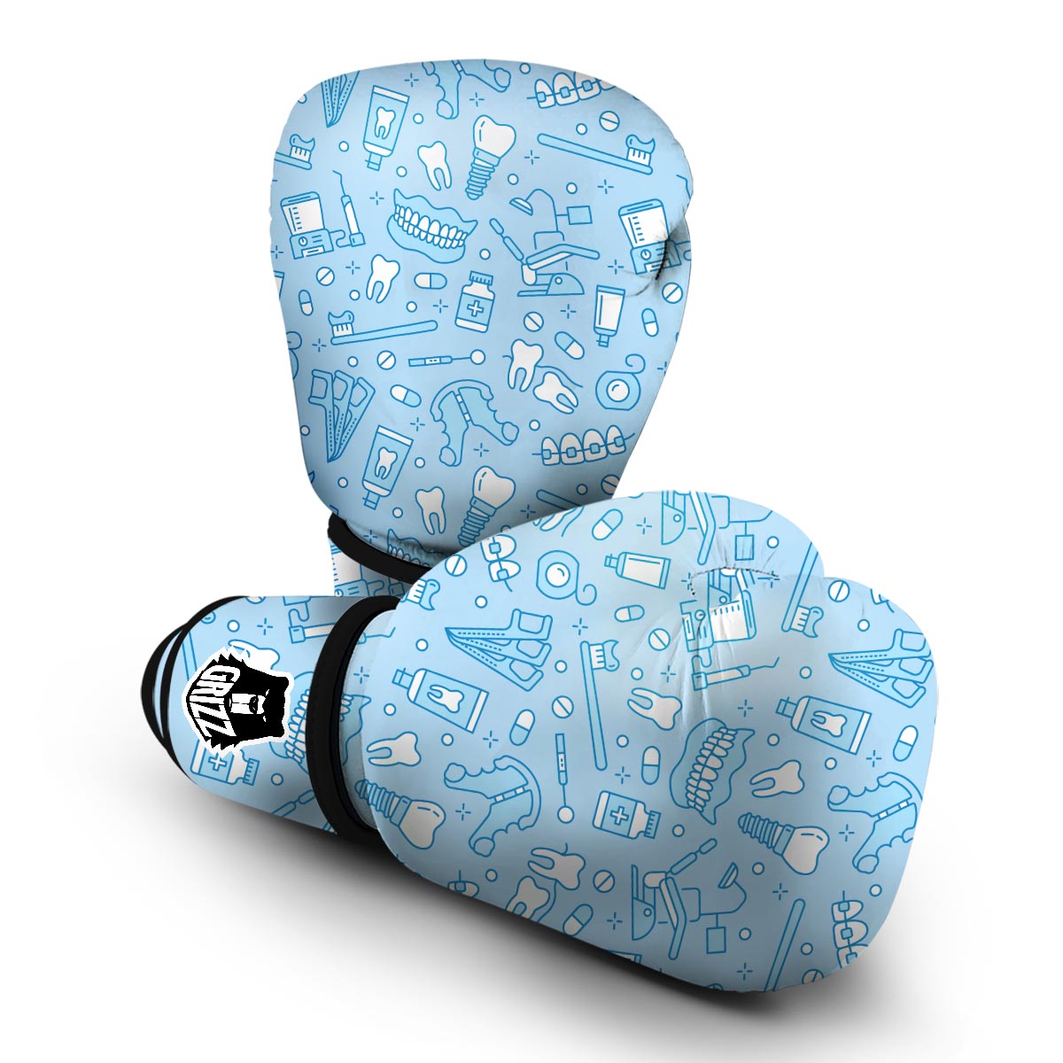 Dental Dentistry Dentist Tooth Pattern Print Boxing Gloves-grizzshop