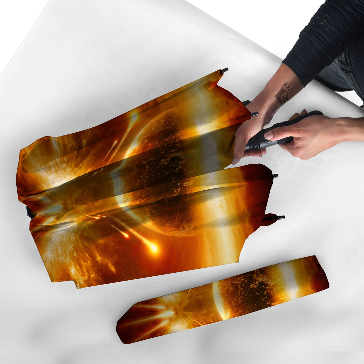 Destruction Of Planet Earth Print Umbrella-grizzshop