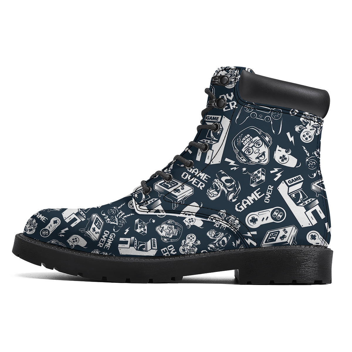 Devices Video Game Print Pattern Boots-grizzshop