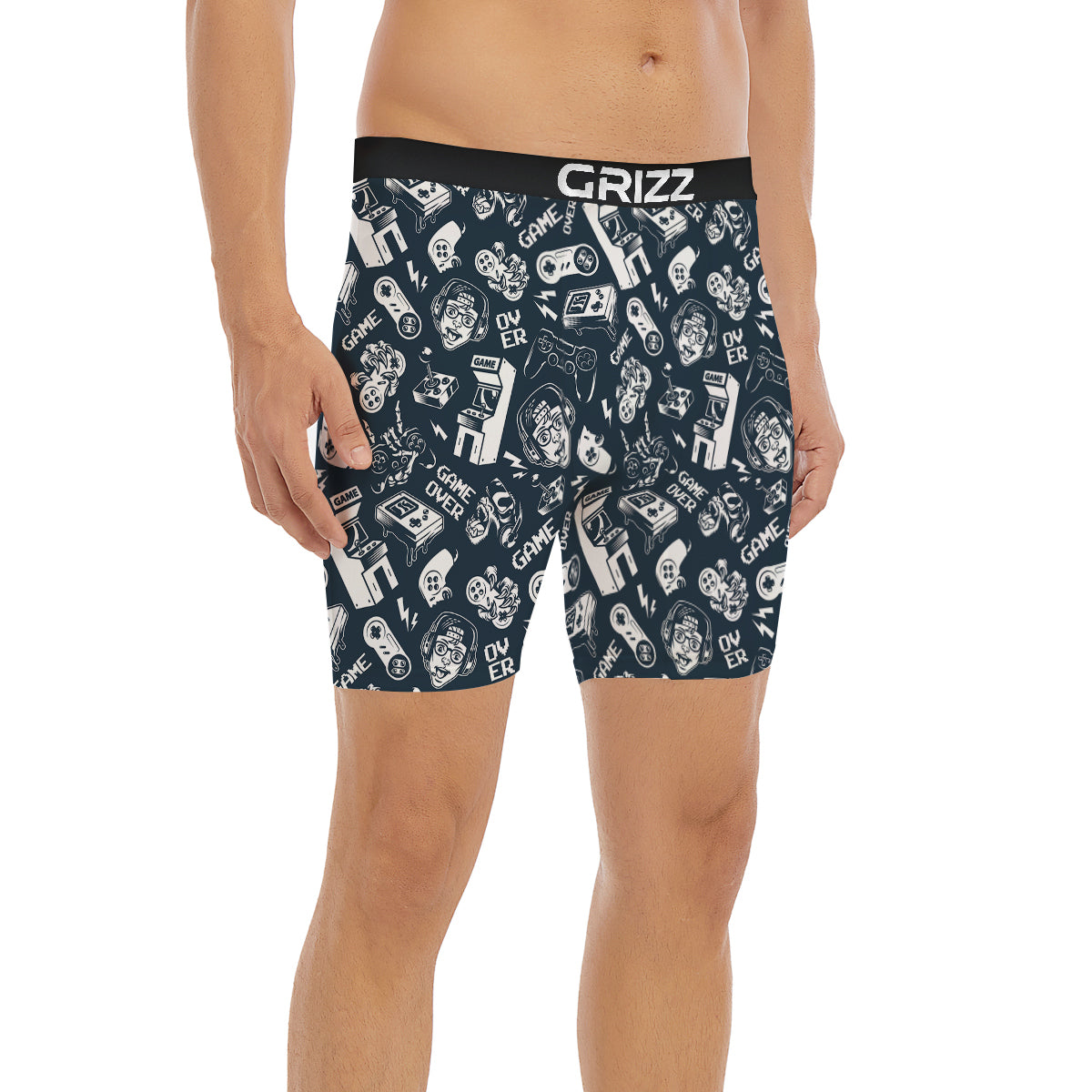Devices Video Game Print Pattern Boxer Briefs-grizzshop
