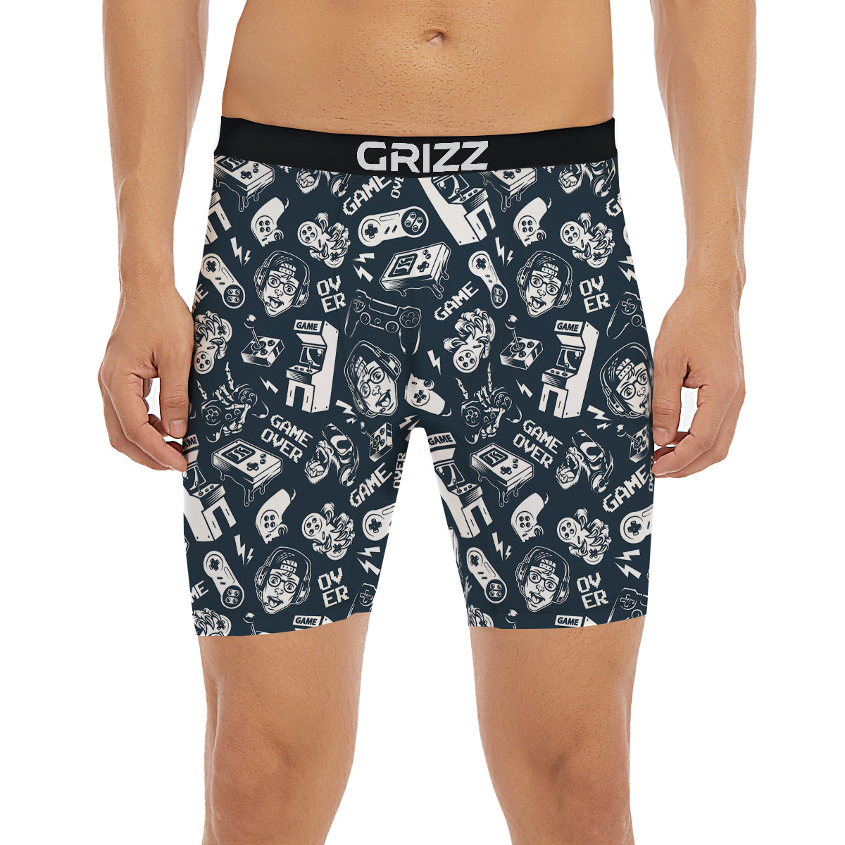 Devices Video Game Print Pattern Boxer Briefs-grizzshop