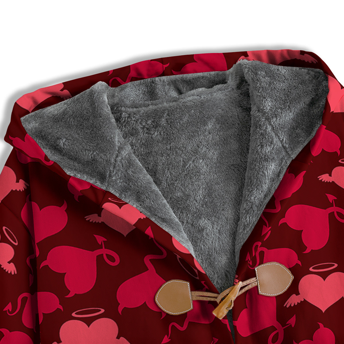 Devil And Angel Hearts Print Pattern Men's Windbreaker Jacket-grizzshop