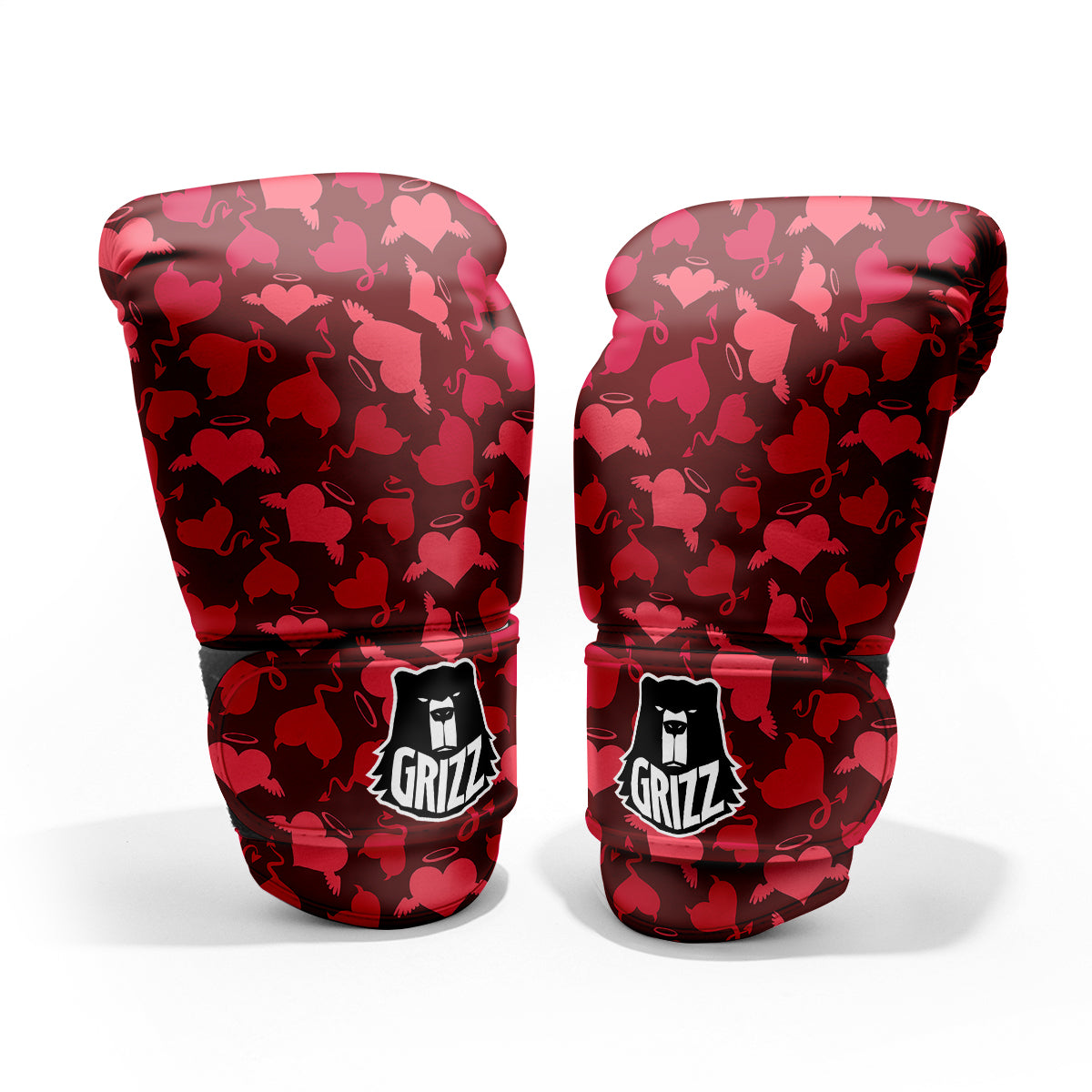 Devil And Angel Hearts Print Pattern Pro Boxing Glove