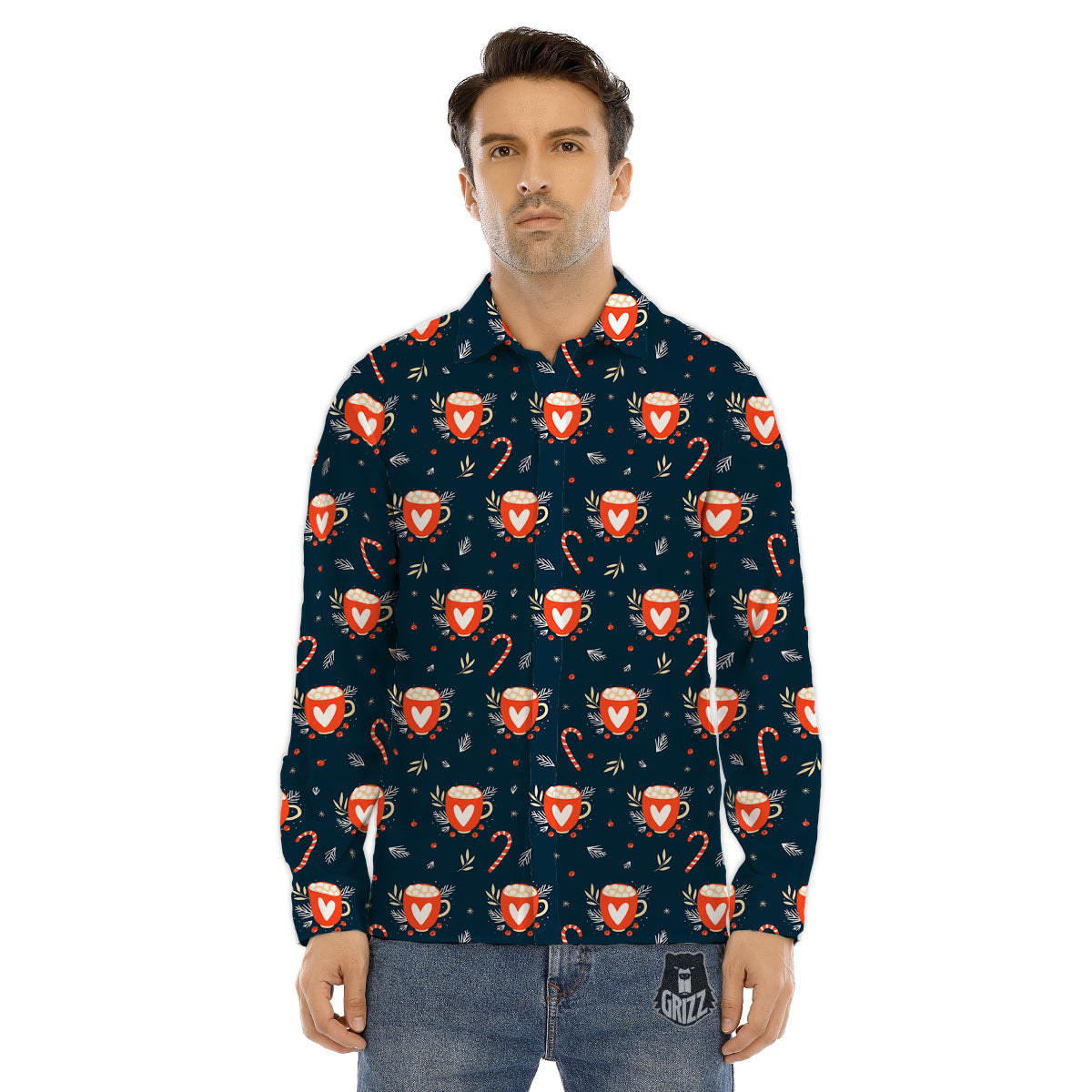 Devil And Dollar Print Pattern Men's Dress Shirts-grizzshop