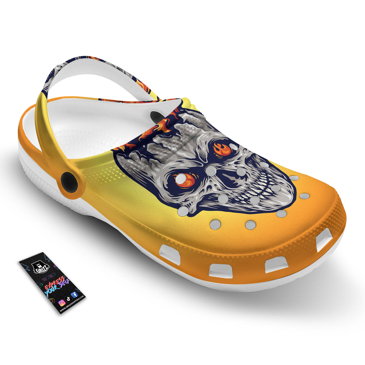Devil Fire Punk Print Clog-grizzshop