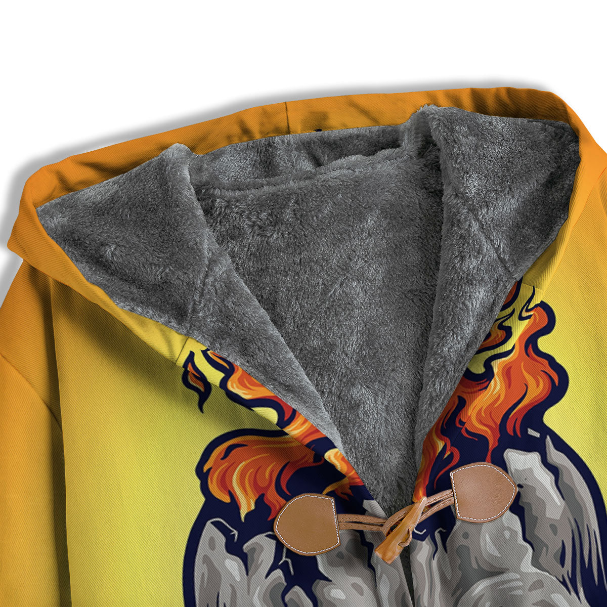 Devil Fire Punk Print Men's Windbreaker Jacket-grizzshop