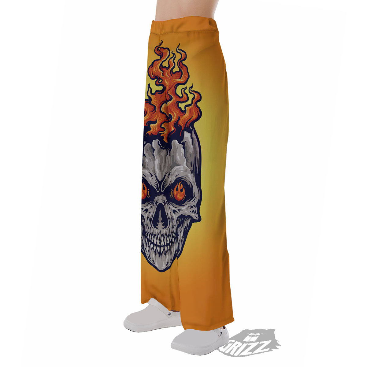 Devil Fire Punk Print Pajama Pants-grizzshop