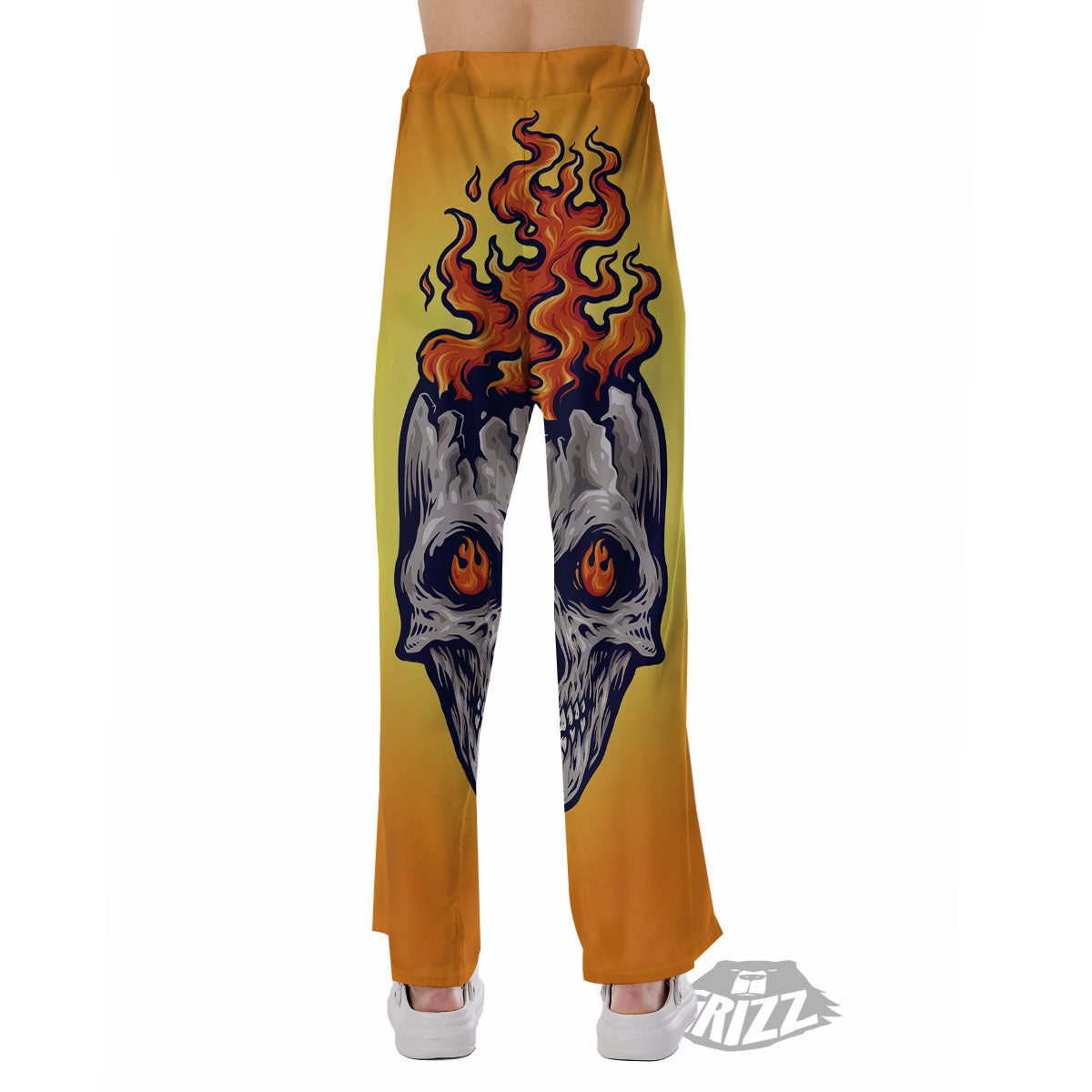 Devil Fire Punk Print Pajama Pants-grizzshop