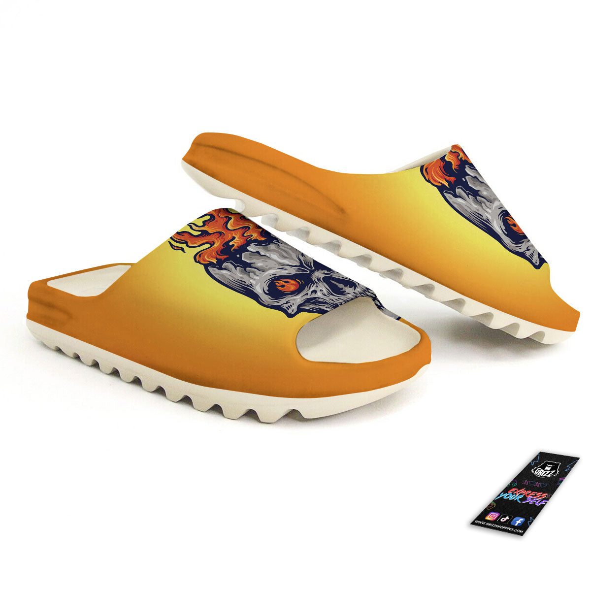 Devil Fire Punk Print Sandals-grizzshop