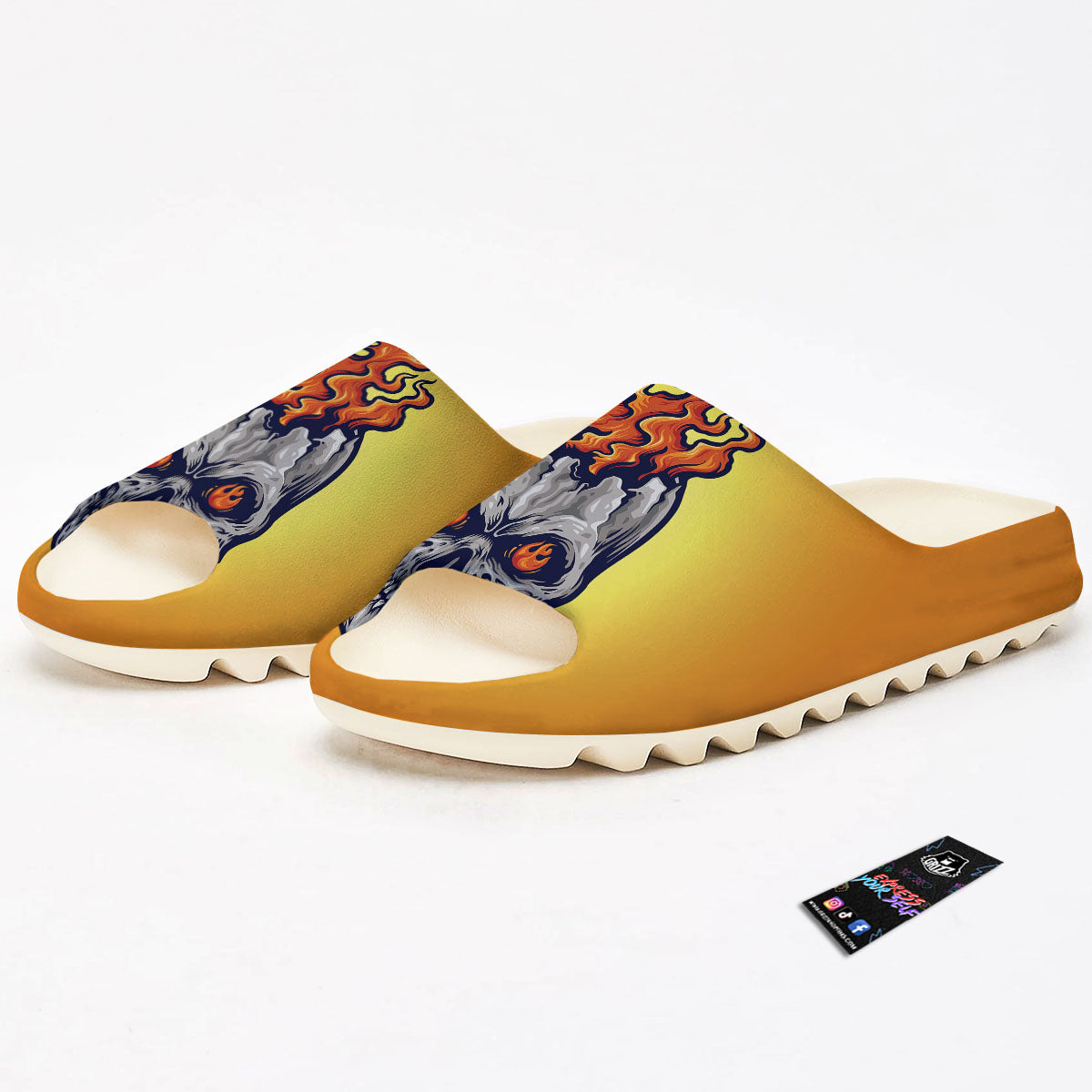 Devil Fire Punk Print Sandals-grizzshop