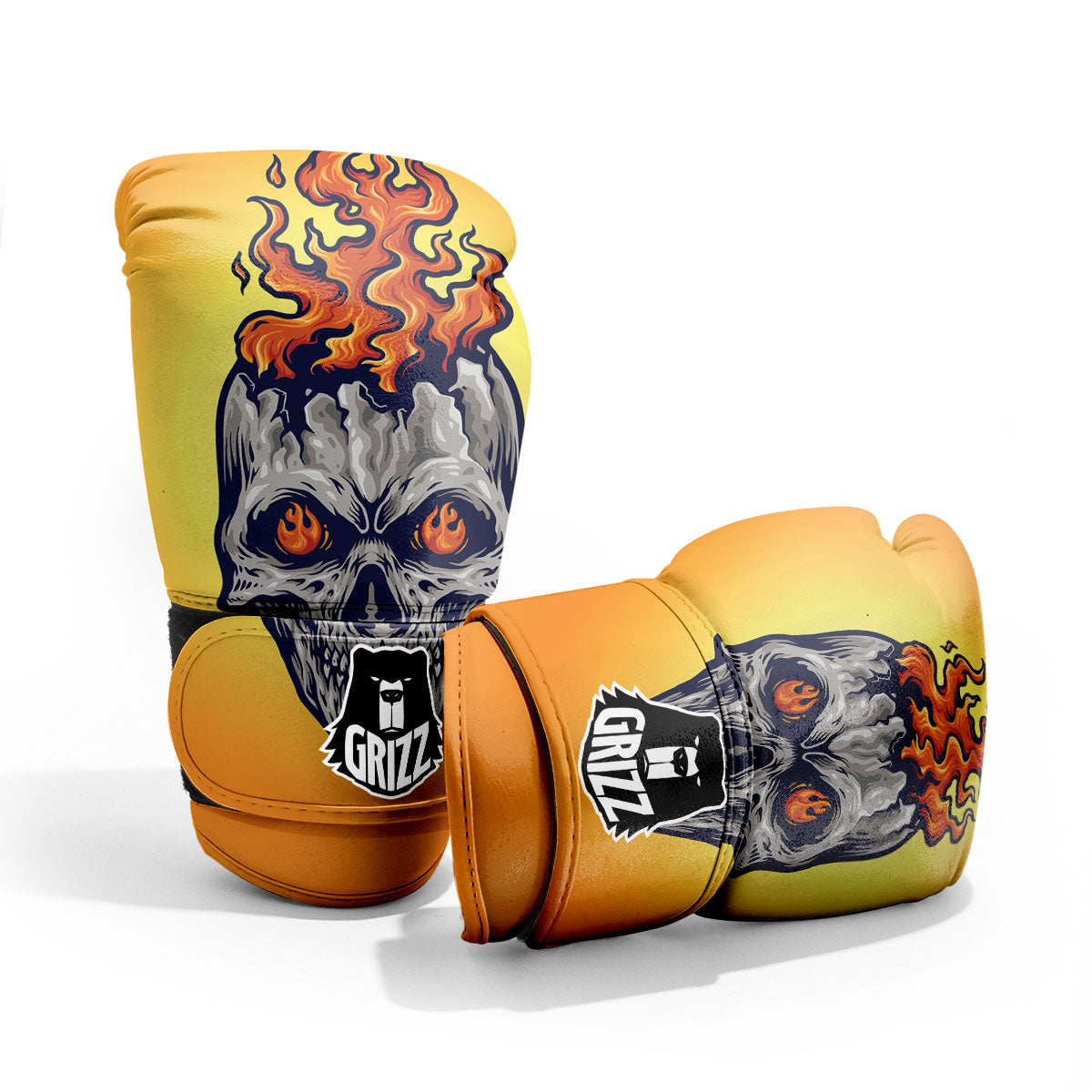 Devil Fire Punk Print Sparring Gloves-grizzshop