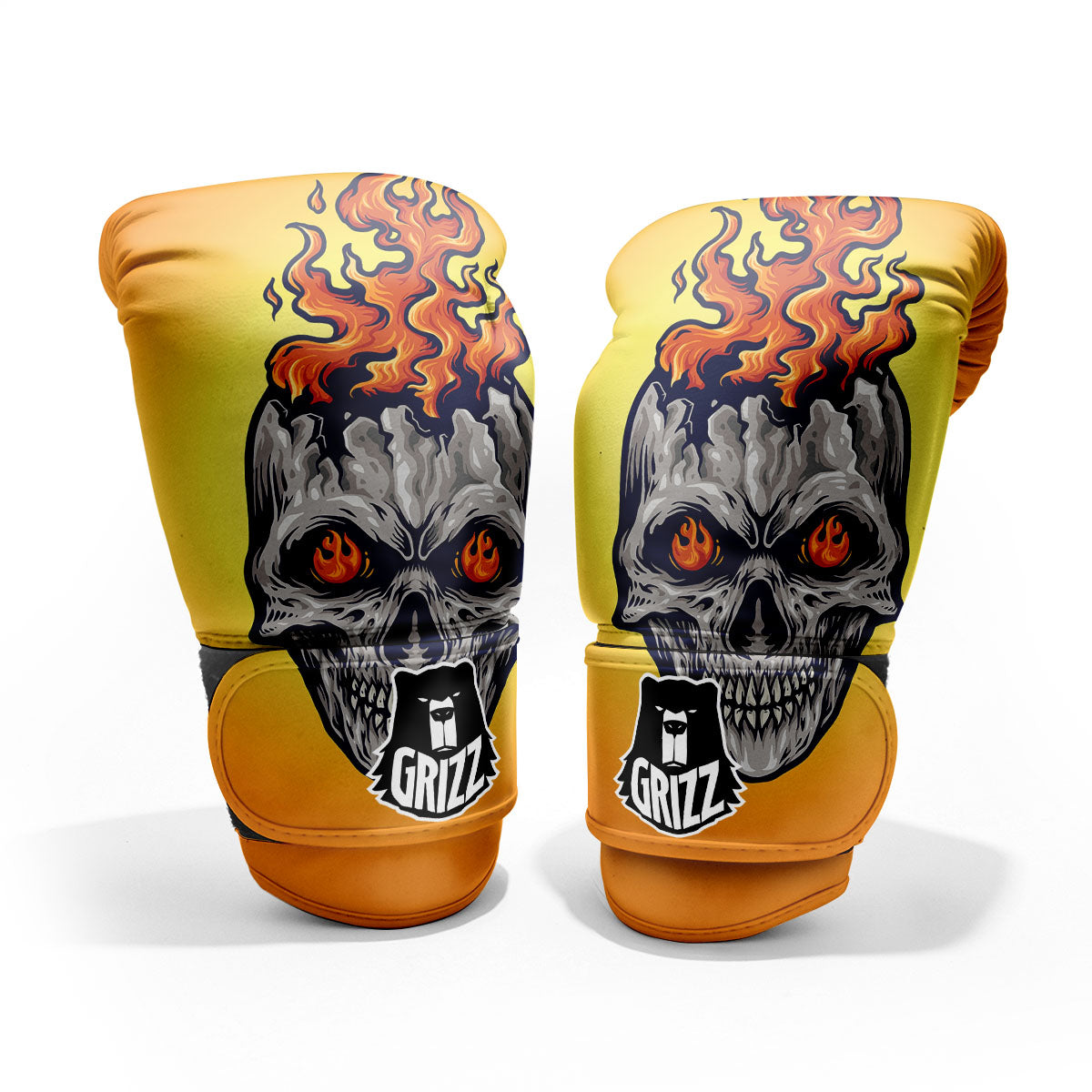 Devil Fire Punk Print Sparring Gloves-grizzshop