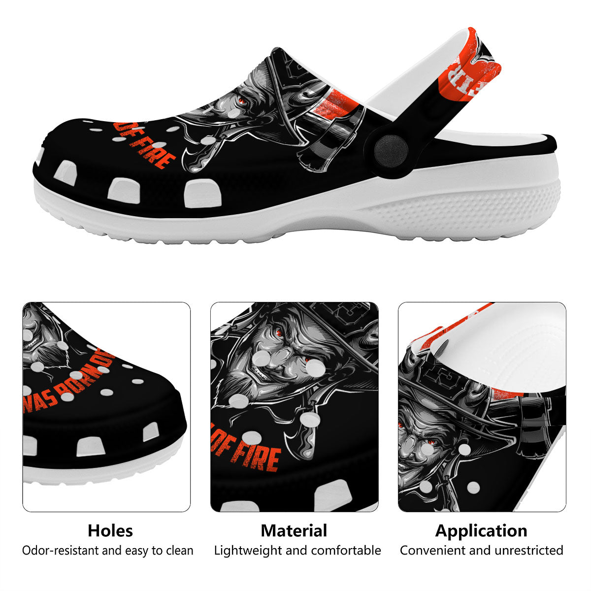 Devil Firefighter Print Clog-grizzshop