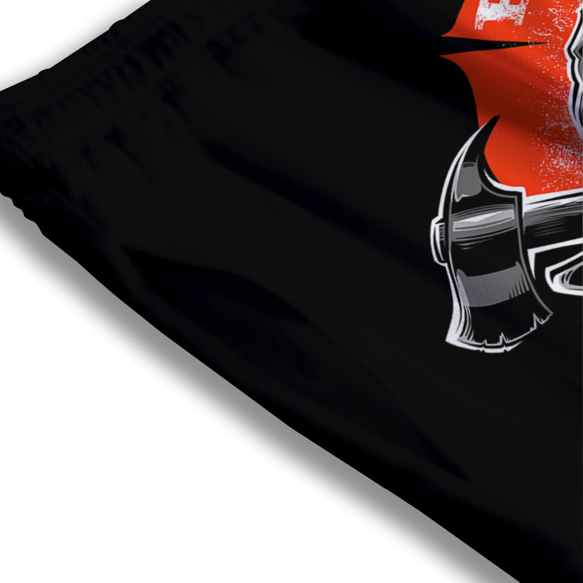 Devil Firefighter Print Mesh Shorts-grizzshop