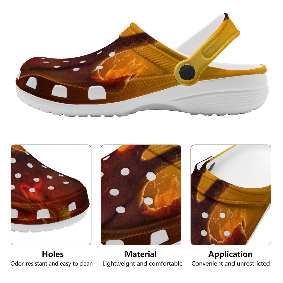 Devil Hand Print Clog-grizzshop