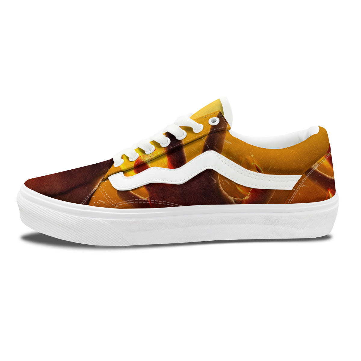 Devil Hand Print Skate Shoes-grizzshop