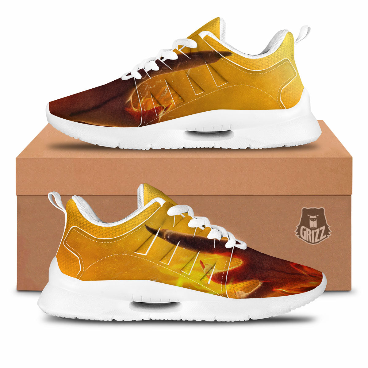 Devil Hand Print Tennis Shoes-grizzshop